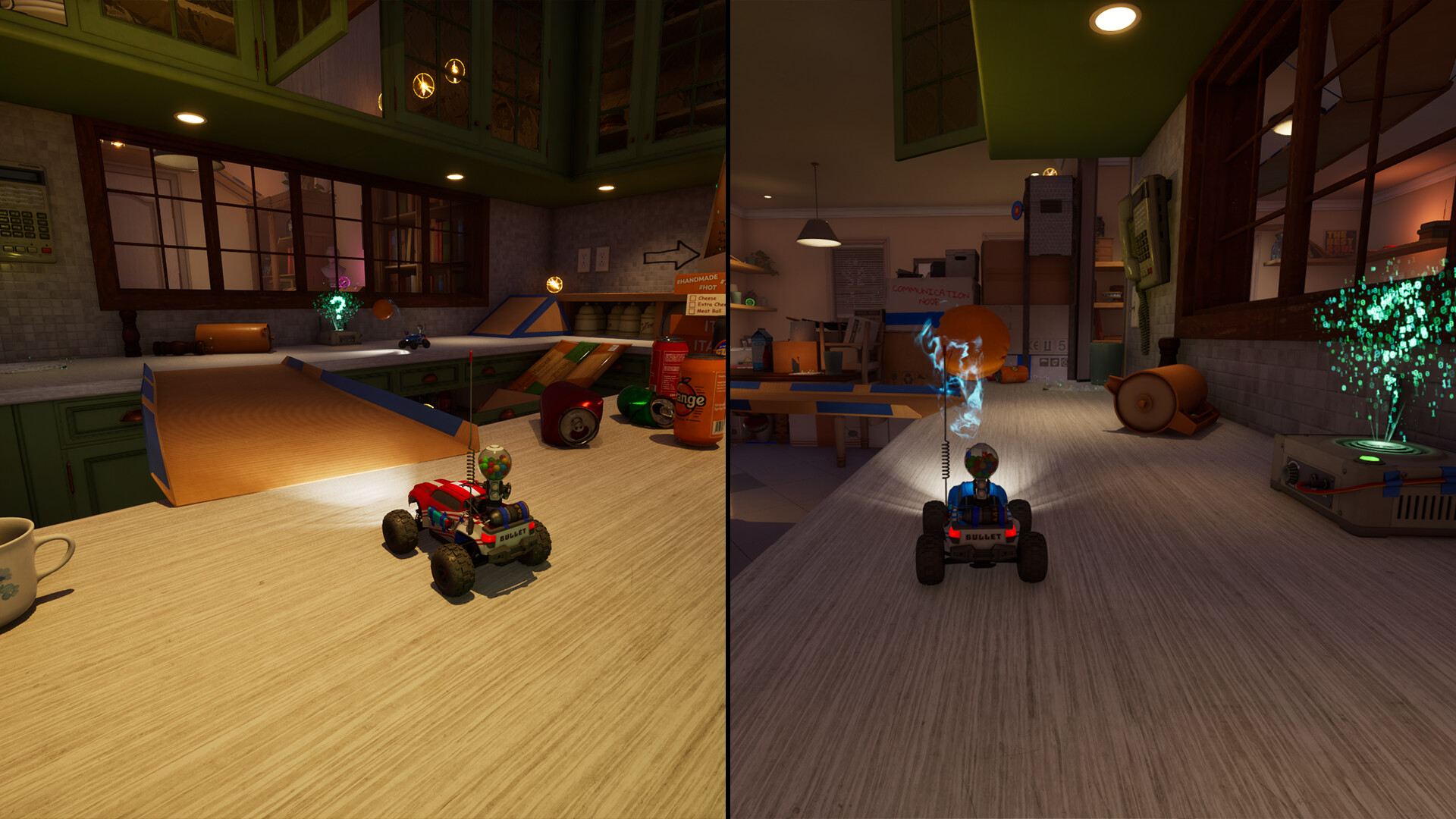 Official WheelMates split-screen co-op gameplay